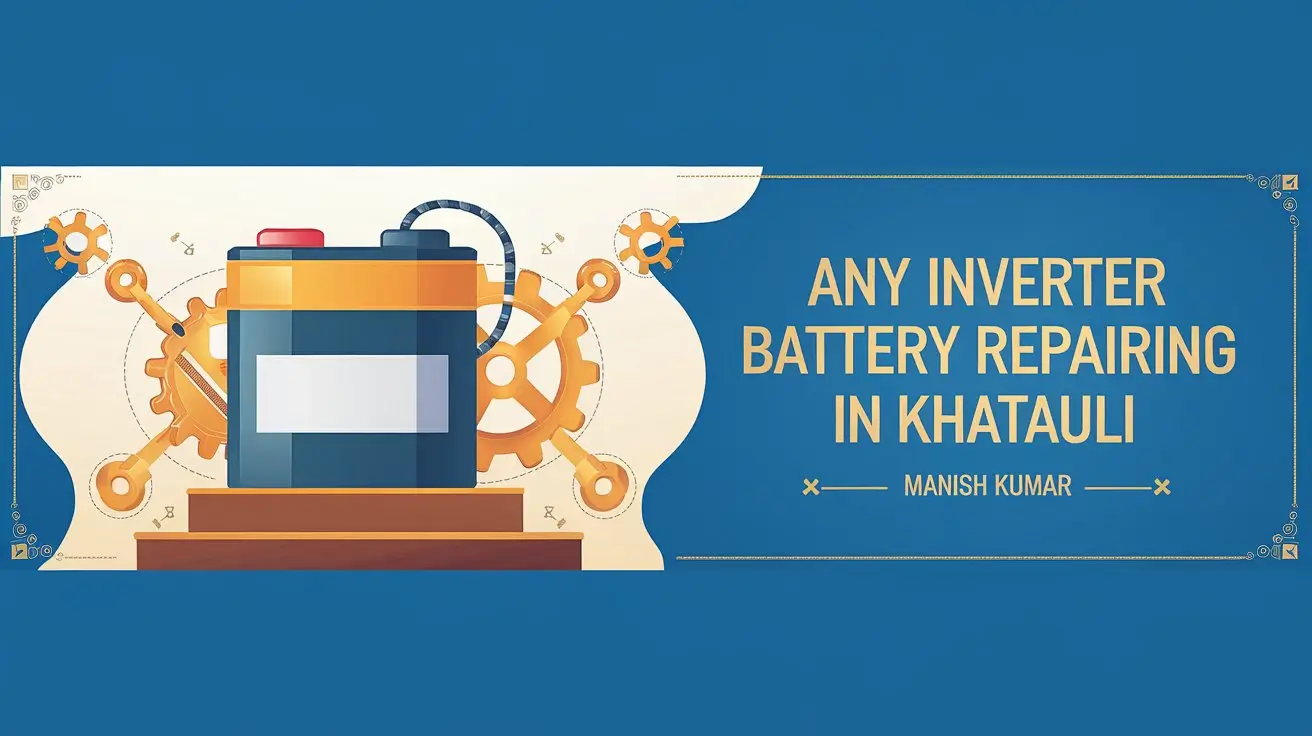 Any Inverter Battery Repairing in Khatauli - Manish Kumar