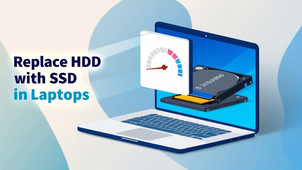 Replace HDD with SSD in Laptops.